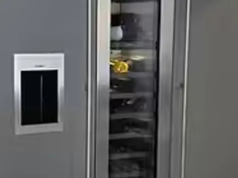 Gaggenau wine cabinet + stainless steel door · RW414364 + RA428111 — 99 990 Kč