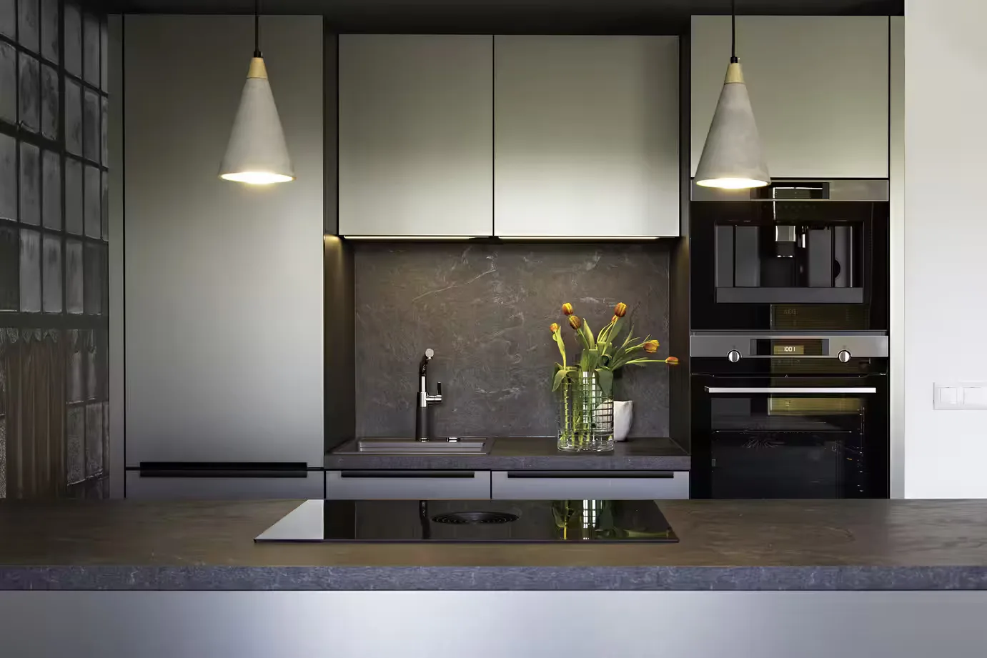 Kitchen Schüller C · Praha 4 - 2020 · AEG appliances and BORA Pure — photograph 7